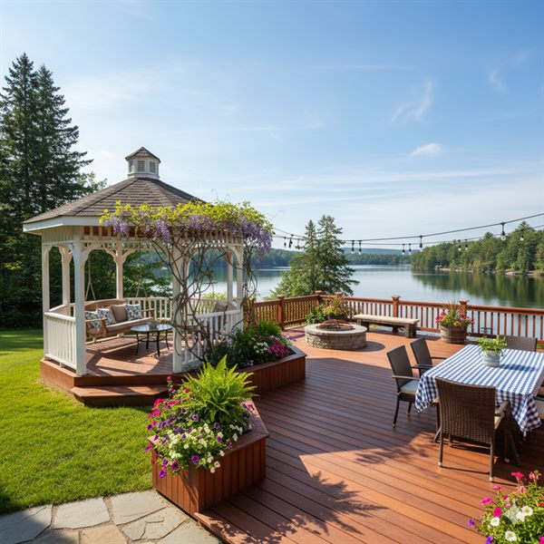 Custom wood deck and gazebo built in Dayton, TN